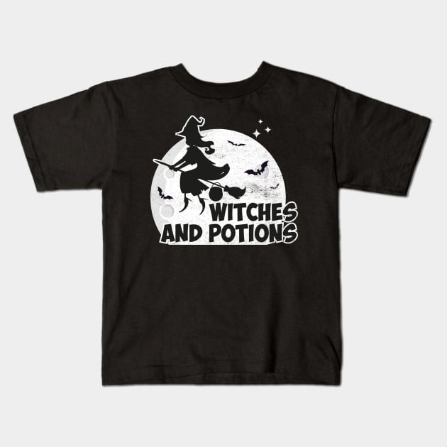 Witches and Potions Kids T-Shirt by MZeeDesigns